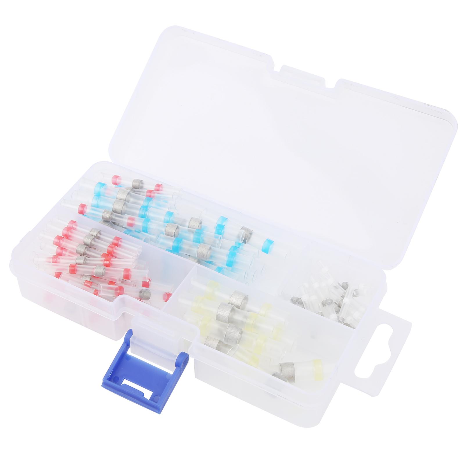 

100 шт. набор термоусадочных трубок с припоем, цветная изоляция, соединительные клеммы для кабеля