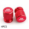 Car Wheel Tire Valve Caps Air Stem Case for Toyota GR Sport Gazoo Racing Yaris 86 Corolla Hilux Supra C-HR Auto Accessorie 4Pcs
