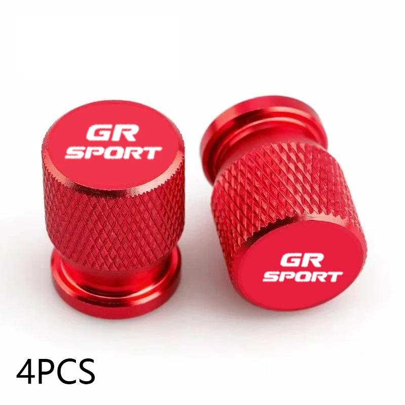 Car Wheel Tire Valve Caps Air Stem Case for Toyota GR Sport Gazoo Racing Yaris 86 Corolla Hilux Supra C-HR Auto Accessorie 4Pcs