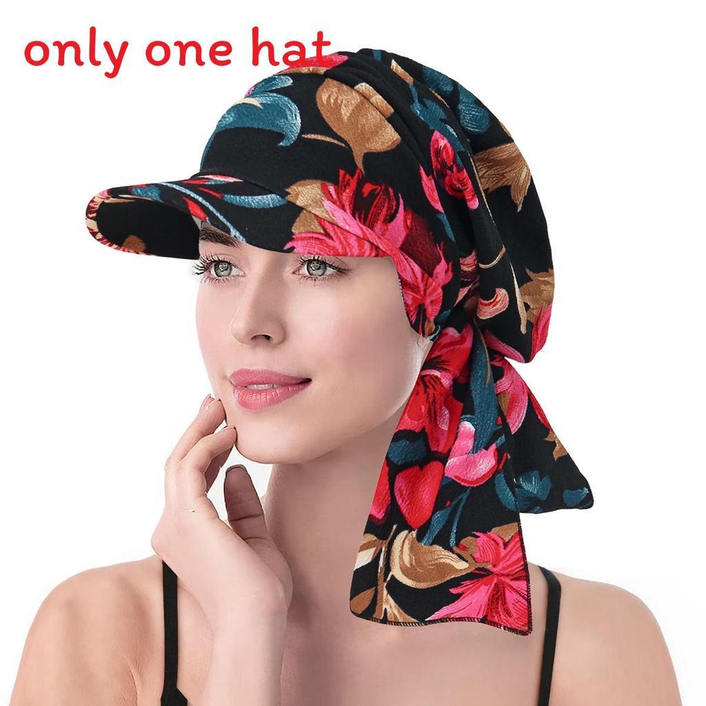 Wide Brim Headscarf Hat With Leopard Print And Floral Pattern Summer Style For Women And Men