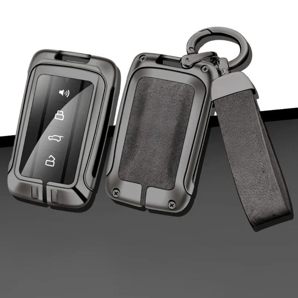 Zinc Alloy Leather Car Remote Control Key Bag Shell Suitable for Tank 300 500 Car Key Chain Bag Interior Accessories