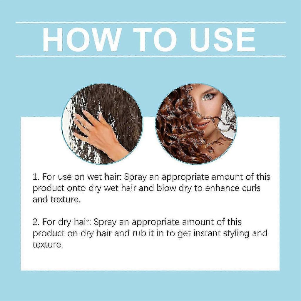 Sea Salt Micro-Volume Styling Spray Hair Moisturizing Refreshing Curly Hair Styling Treatment Lasting Styling Spray