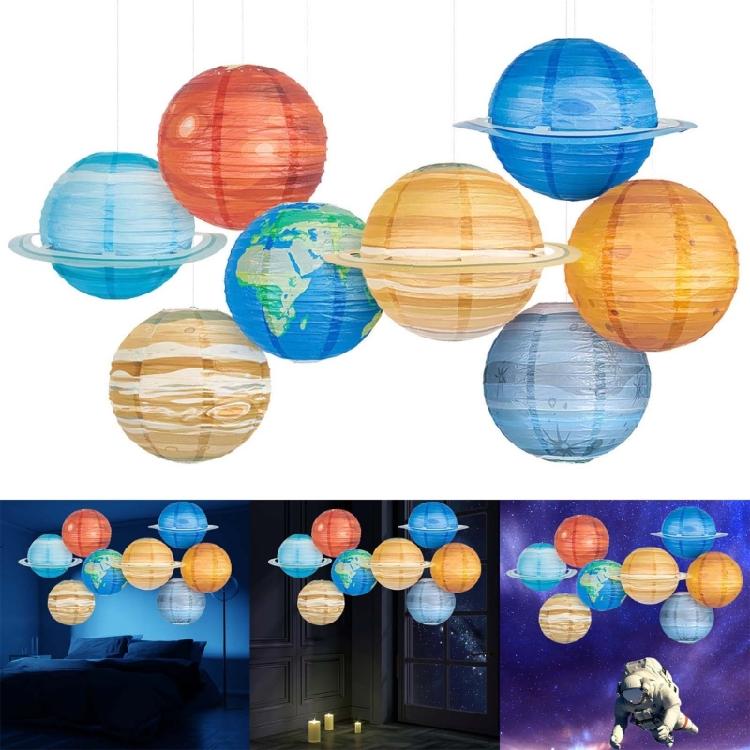 Unique Paper Decorations Planet Shape for Space Decors Kids Birthday