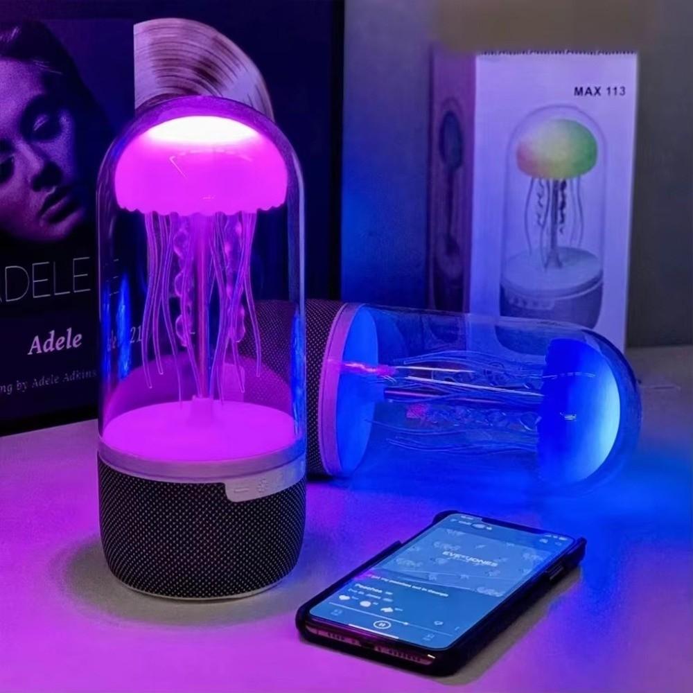 Colorful Jellyfish Lamp Rainbow Light Mini Jellyfish Speaker Portable Bluetooth Speaker
