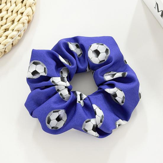 Hair Tie Soccer Themed Pattern Large Size Hair Rope High Elasticity Ponytail Holder Sports Hair Accessories