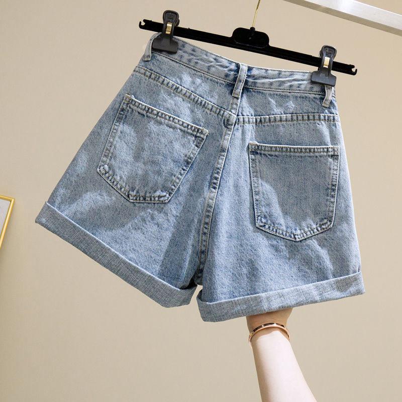 Women's A-Line High-Waisted Rolled Denim Shorts - 2020 Summer Collection