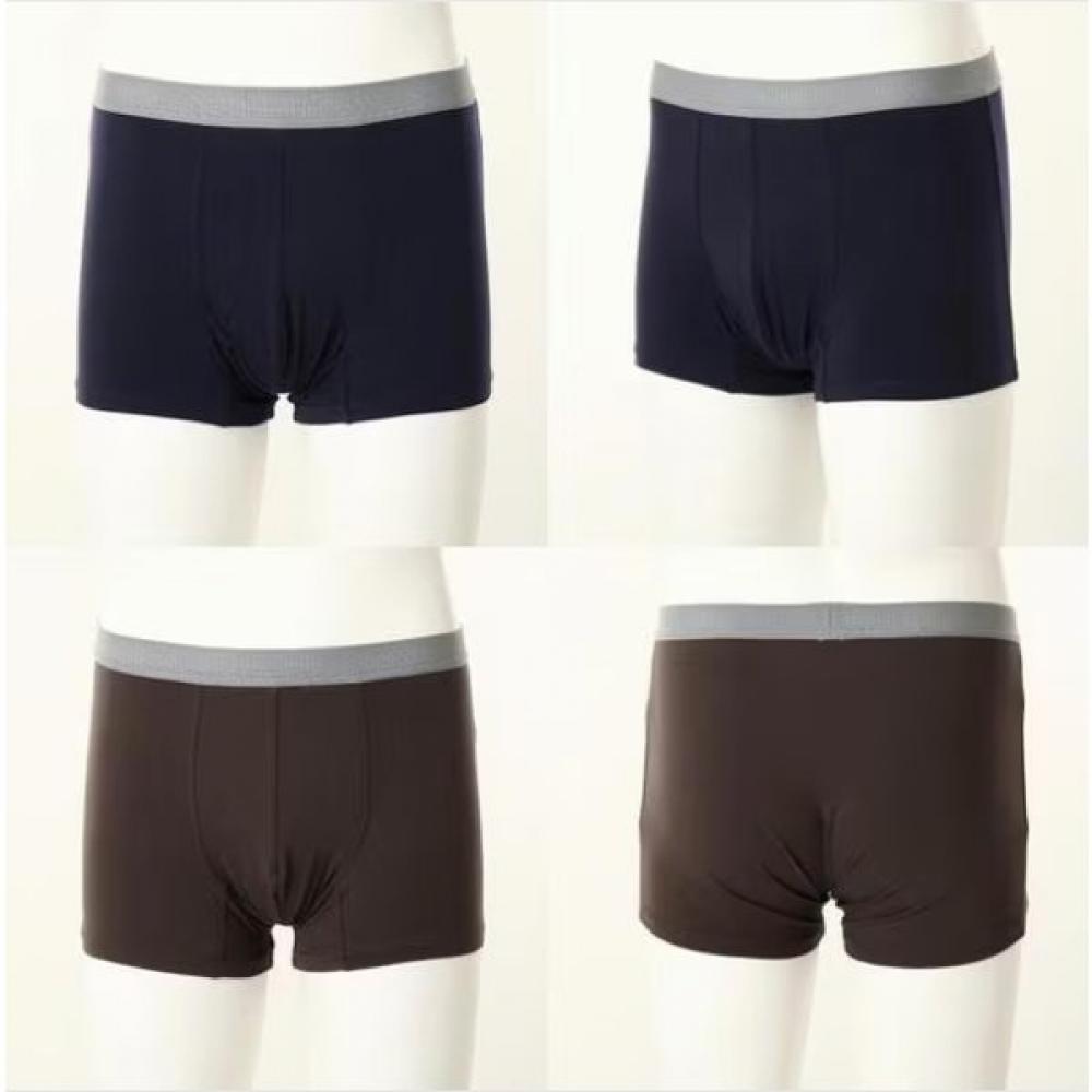 

VenuS Men S 60S Spandex Solid meSh drawerS 2pcS Set vmp7272tSet brown/navy/110