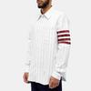 THOM BROWNE 4 Bar Striped Buttoned Shirt Men's MWL374C-F0433-035