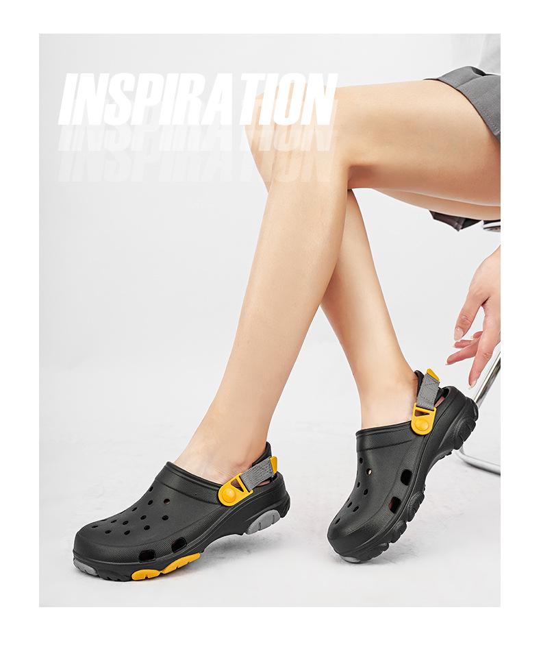 Men's Summer Outdoor Thick Sole Height-Boosting Closed Toe Breathable Non-Slip Beach Sandals