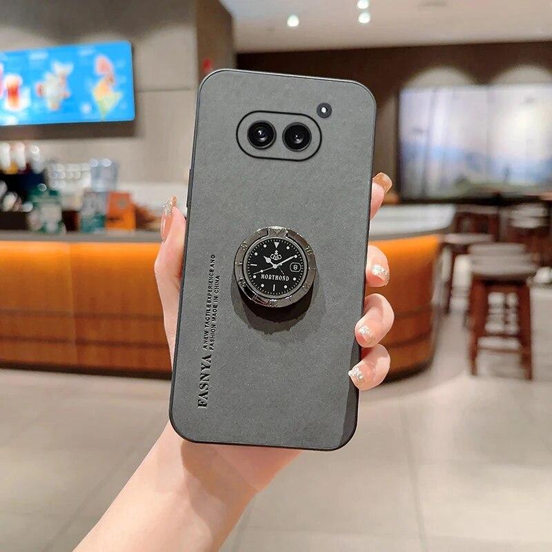 Pro Redmi Turbo 3 Luxusní PU Kožený zadní kryt Pro Xiaomi Redmi Turbo 3 Ochrana fotoaparátu Nárazuvzdorný držák otočného kroužku