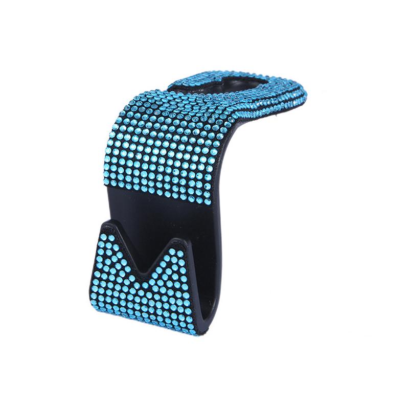 Diamond Car Seat Back Hook Bling Rhinestone Storage Hanger Auto Back Headrest Mount Storage Holder Hook Car Interior Accessories