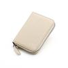 Mini Wallet Card Case for Genuine Coin Card Omayou Women, Bi-fold Wallet, Leather, Anti-Skimming, Purse, Holder, (White)