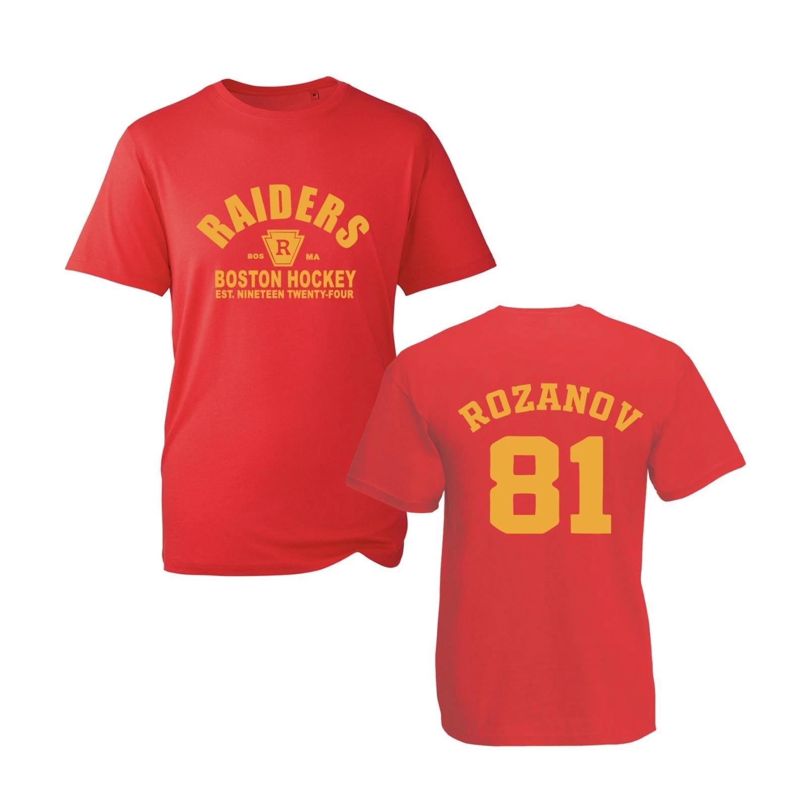 Heated Rivalry Inspired Boston Raiders Ilya Rozanov #81 Front And Back Print Tee XL