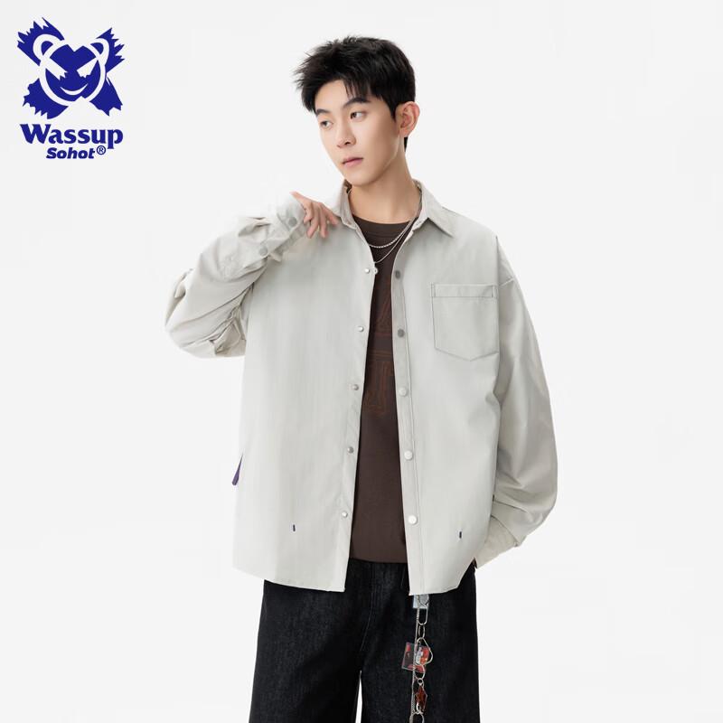 Wassup Sohot Men's Long Sleeve Casual Shirt