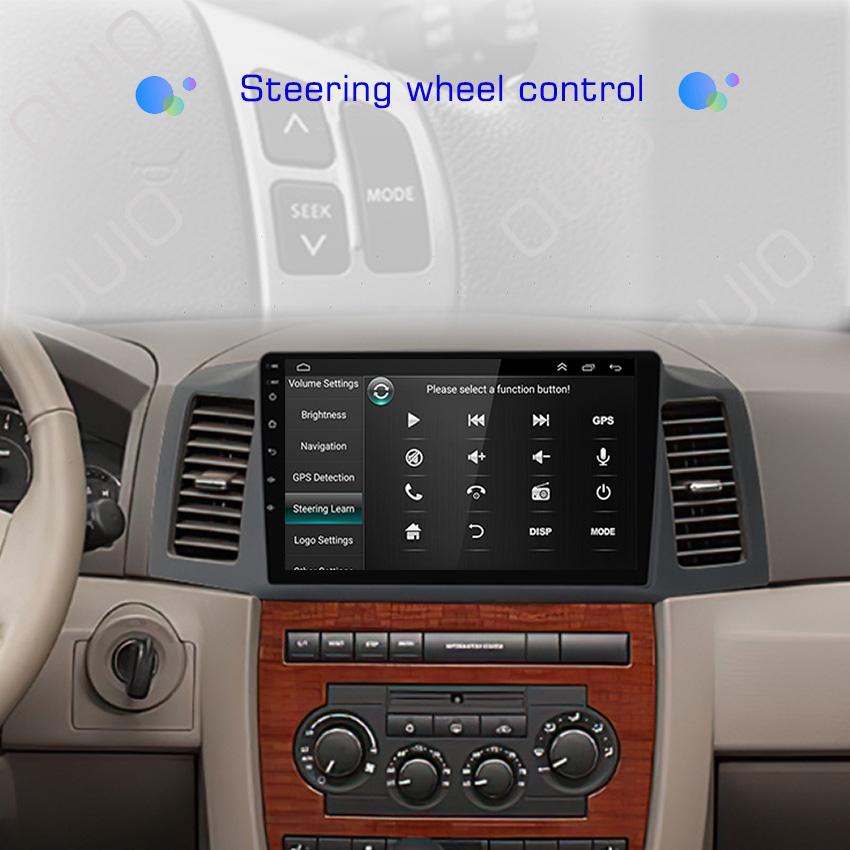 2din 8G+128G HD IPS Android 10 Car Radio Multimedia Player Carplay Auto GPS Navi DSP NO DVD For Jeep Grand Cherokee 2004-2007
