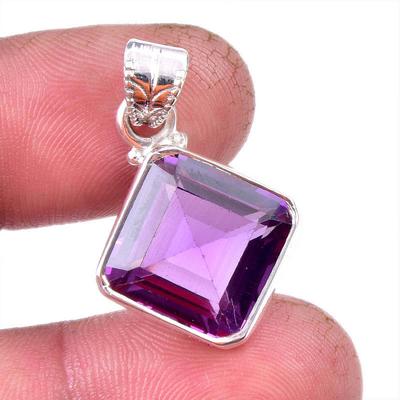 Natural Alexandrite Gemstone 925 Solid Sterling Silver Gift Pendant 1.25" k1O91