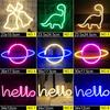 LED Neon Nattlys Skilt Veggkunst Skilt Nattlampe Jul Bursdagsgave Bryllupsfest Vegghengt Neonlampe Hjemmedekor