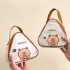 Triangle Bento Bag Portable Insulated Breakfast Bag Oil Proof Waterproof Lunch Box Bag Reusable Cooler Bag for Home School