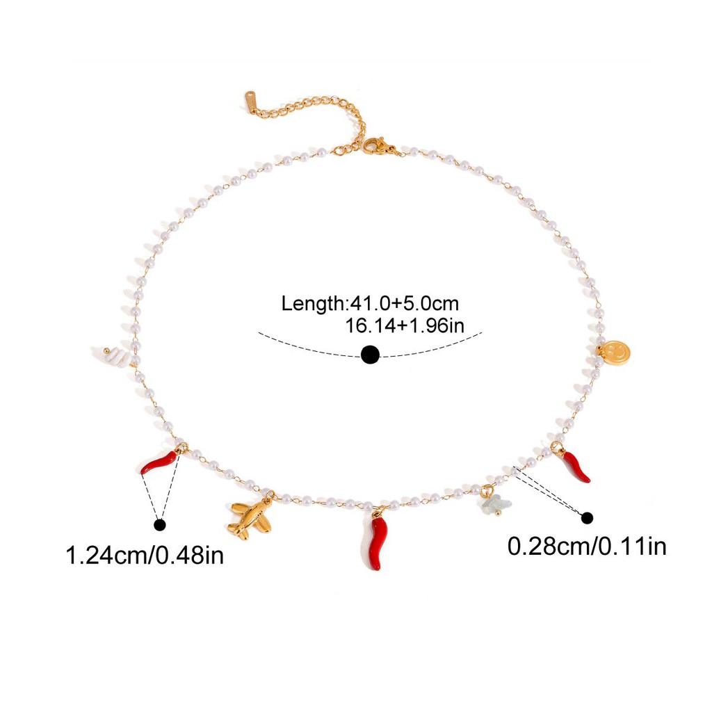  Distinctive Cute Metal Geometric Drop Necklace 18K PVD Plated Popular Jewelry Wholesales Accessories for Women
