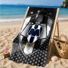 Monter-rey Football Crest Art Printed Microfiber Beach Towel, Soft And Absorbent, Quick-Dry, Ideal for Summer Travel, Beach Essential, Swimming Pool