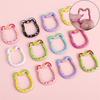 Double-Sided Drip Oil Lucky Cat Keychain Hook - DIY Jewelry Accessory Kit