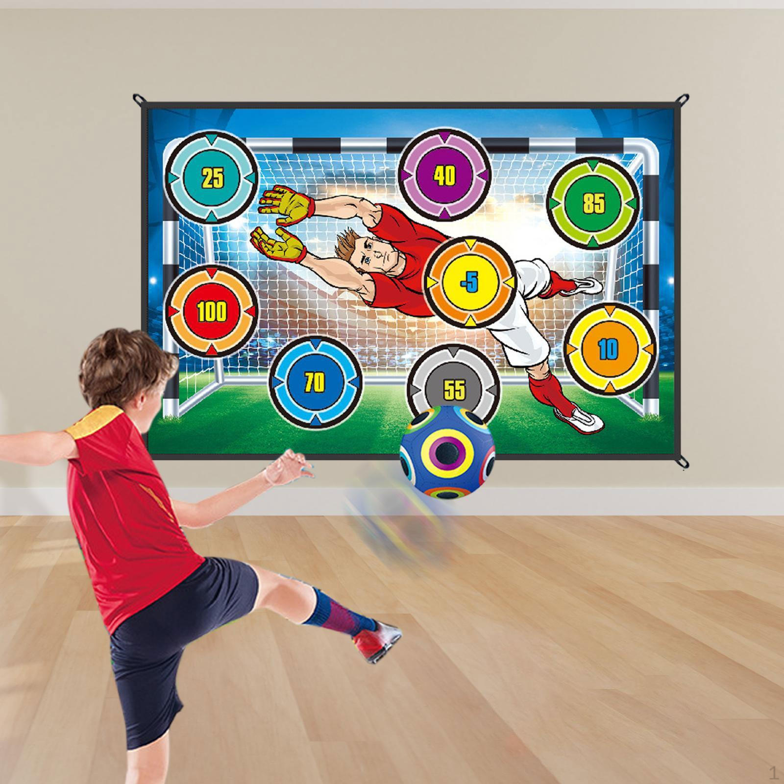 

Игровой коврик для игры в футбол Набор аксессуаров для детей Складная спортивная игрушка Интерактивная вечеринка Прочный Style A