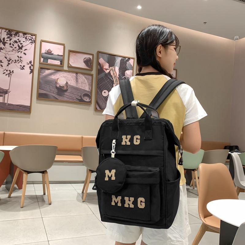 Batoh pro ženy s velkou kapacitou, školní taška pro studenty nižšího a vyššího stupně, pro vysokoškoláky, kampusová móda, jednobarevný batoh
