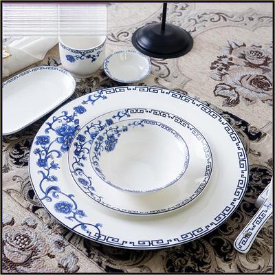Luxury Bone China Tableware Set: Ceramic Bowls, Dishes & Plates for Hotel & Home Dining