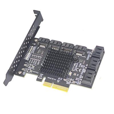 PCIe 6G SATA 3.0 Expansion Card: 6, 8, or 10 Ports, ASMedia ASM1166, PCI-E 3.0 GEN 3