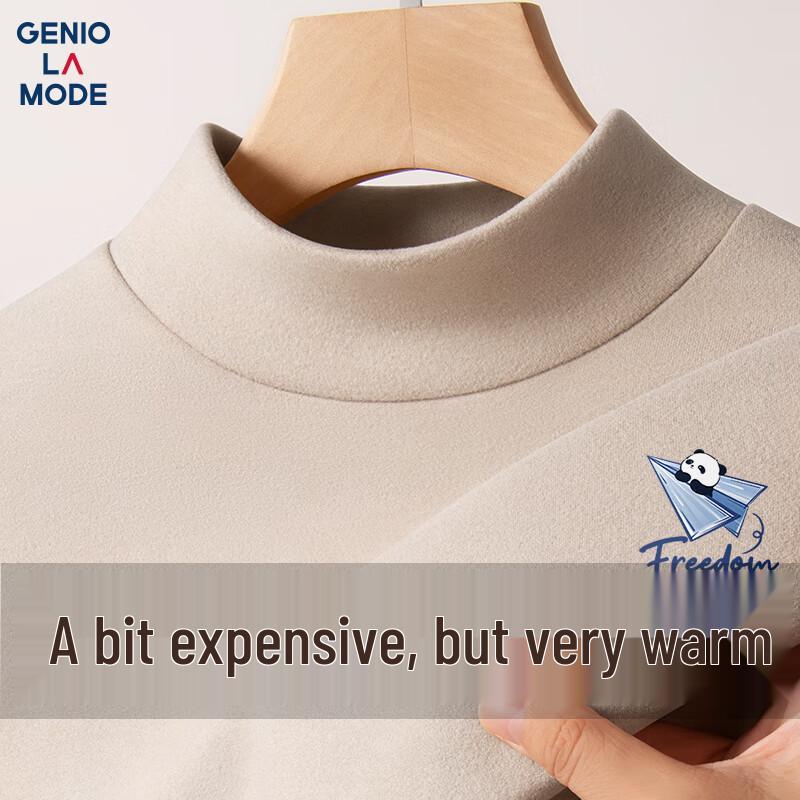 

GENIOLAMODE Men s Thermal Turtleneck Base Layer T-Shirt M
