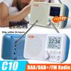 C10 DAB Radio DAB+ FM Radio Portable Digital Radio MP3 Music Player Rechargeable Radio (Only suitable for Europe and Australia)