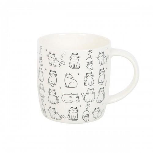 Something Different White Happy Cat Mug