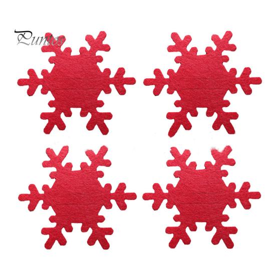 

4 шт. Рождественская сумка для столовых приборов в виде снежинки, складная, тонкая работа, создает атмосферу, долговечный праздничный держатель для столовых приборов красный