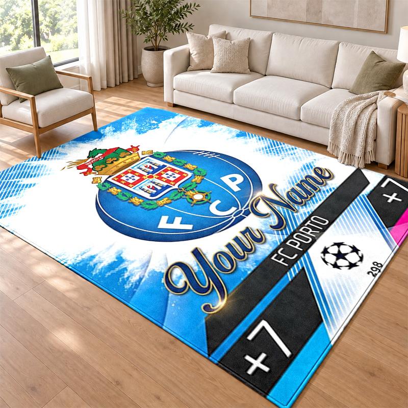 FC Porto Custom Name Personalized Rug Non‑Slip Doormat Floor Carpet Housewarming Birthday Gift for Family Friends