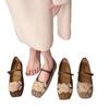 Flower Fairy Wind Mary Jane Shoes Buckle Single Shoes Women's Shoes 2025 Autumn New Soft-soled Flat-soled Shallow Mouth Beanie Shoes