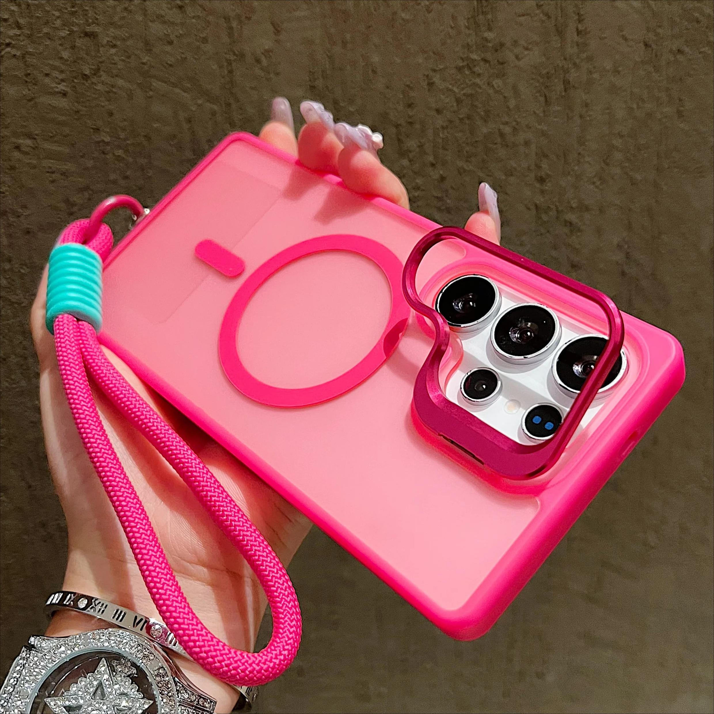 Phone Case Cswo02 New Translucent With Lanyard Shockproof Cover For Samsung Galaxy S26 S25 S24 Ultra Plus Fe A56 A36 A26 For Magsafe Magnetic Case