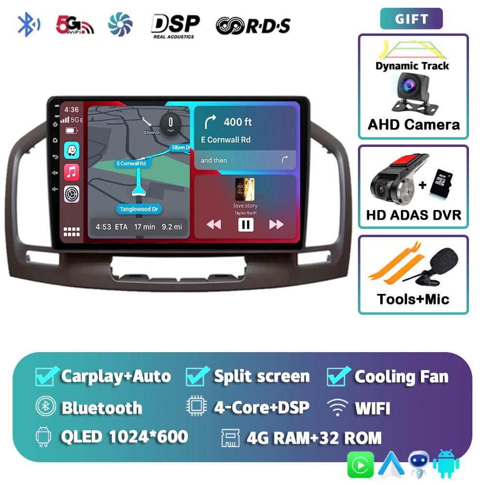 Android 14 Carplay Auto For Buick Regal Opel Insignia 2009 2010 2011 2012 2013 Car Radio Multimedia Player Stereo GPS WIFI+4G BT
