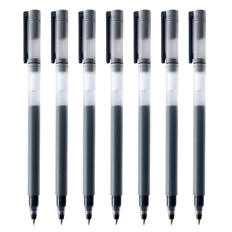Large Capacity 0.5mm Black Gel Pen for Students - Needle Tip, Refillable, Perfect for Signatures and Exams.