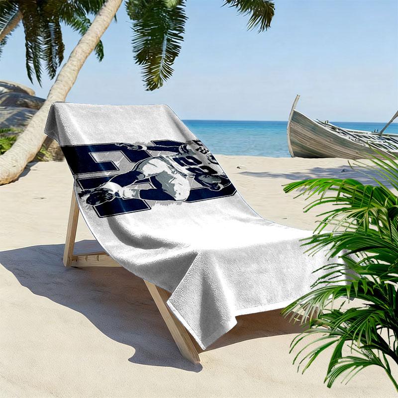 Emmitt Smith Print Beach Towel, Large Soft Quick Dry Towel for Beach Camping Swimming