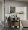 Pola Bathroom Cabinet 2 Doors Mirror White