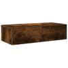 VidaXL Wall Shelf with Drawers Smoked Oak Engineered Wood 859972