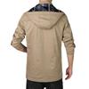 Men's Mid-Length Hooded Jacket - 100% Cotton, Casual Spring/Autumn Trench Coat