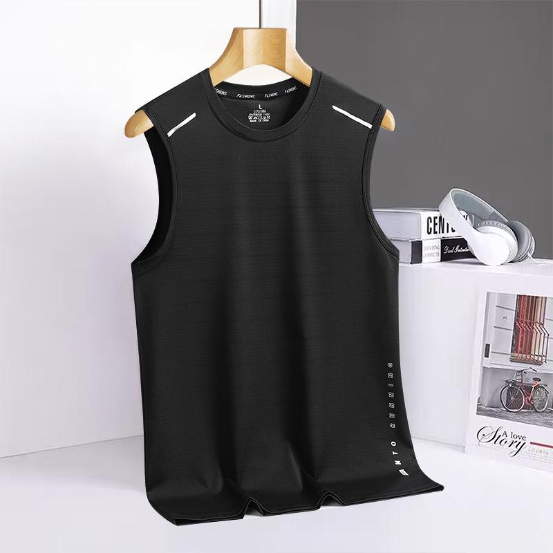 Men's Quick-Dry Sports Vest & Loose Summer T-Shirt - Plus Size, Ice Silk, Sleeveless & Short Sleeve Options