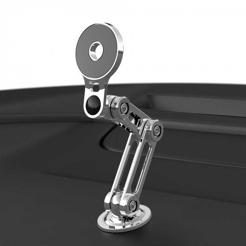 Car Phone Holder With Strong Magnetic Mount Adjustable Metal Arm Dashboard Foldable Shake-Resistant Compatible IPhone