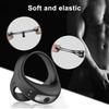 4Pcs Rechargeable Vibrating Cock Ring Silicone Triple-Structure Delay Ring Multiple Vibration Modes Waterproof Body-Safe Discreet Adult Toy