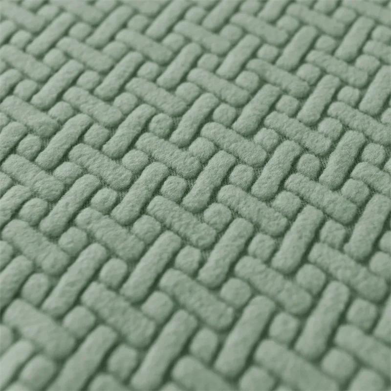 Ottoman Stool Cover Elastic All-Inclusive Footstool Slipcovers Dust Footrest Covers Furniture Protector Covers Square Jacquard