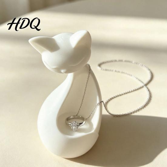 Matte White Ornaments for Entryway Minimalist Abstract Sleeping Cat Statue 3D Printed Hollow Ornament Lightweight PLA Home Decor Tabletop Decor Mini