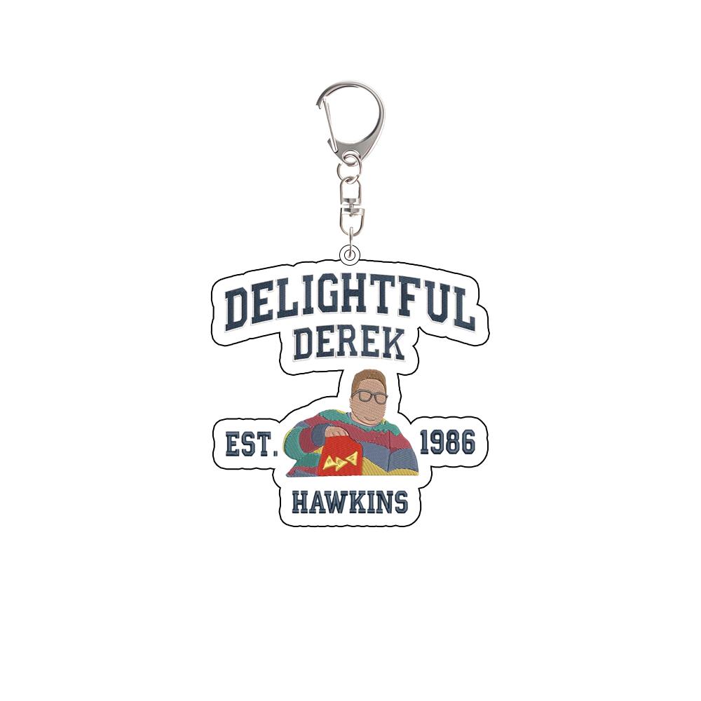 Für Stranger Things D'Artagnan Mike Nancy Eleven Robin Hopper Joyce Peripheriegeräte Acryl-Schlüsselanhänger Individueller Rucksackanhänger Geschenk