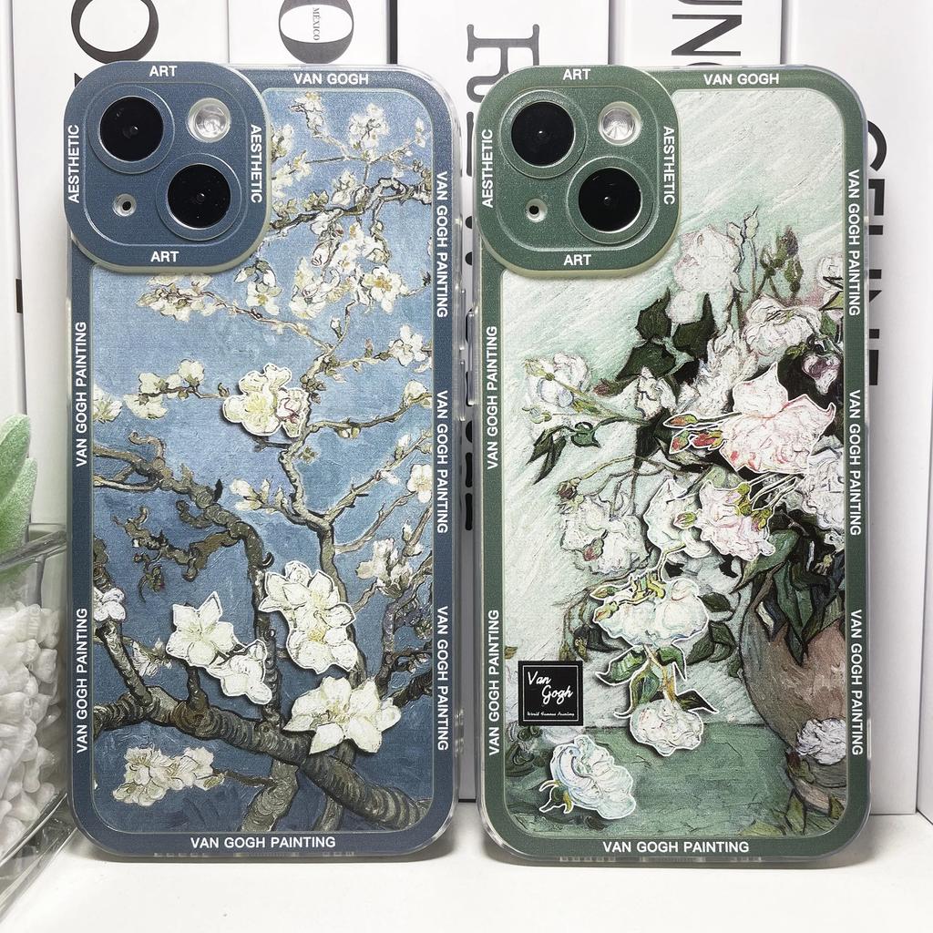 Van Gogh Art Aesthetic Phone Case For iPhone 16 15 14 13 12 11 Pro Max Mini XS X XR SE 8 7 Plus Sunflowers The Starry Night