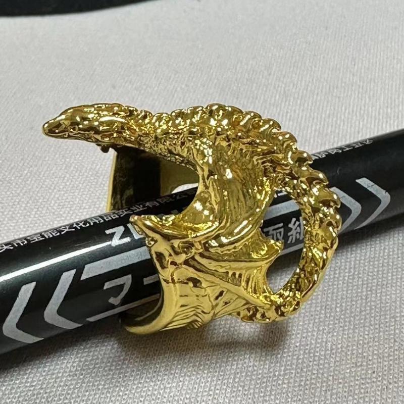 Silver Color Dragon Rings Gothic Punk Men Pterosaur Wings Opening Adjustable Rings Vintage Jewelry Accessories Gifts